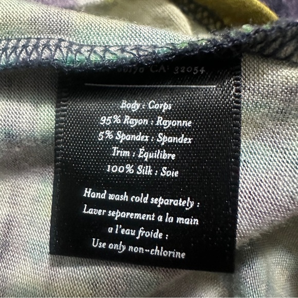 Anthropologie Deletta Tunic Top Women’s Medium Multicolor Floral Silk Straps - Picture 5 of 11